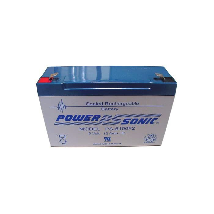 Power-Sonic 6V/12AH Sealed Lead Acid Battery W/ F2 Terminal
