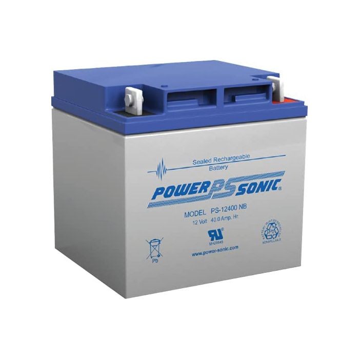 Powersonic PS-12400 – 12 Volt/40 Amp Hour Sealed Lead Acid Battery With Nut-Bolt Terminal