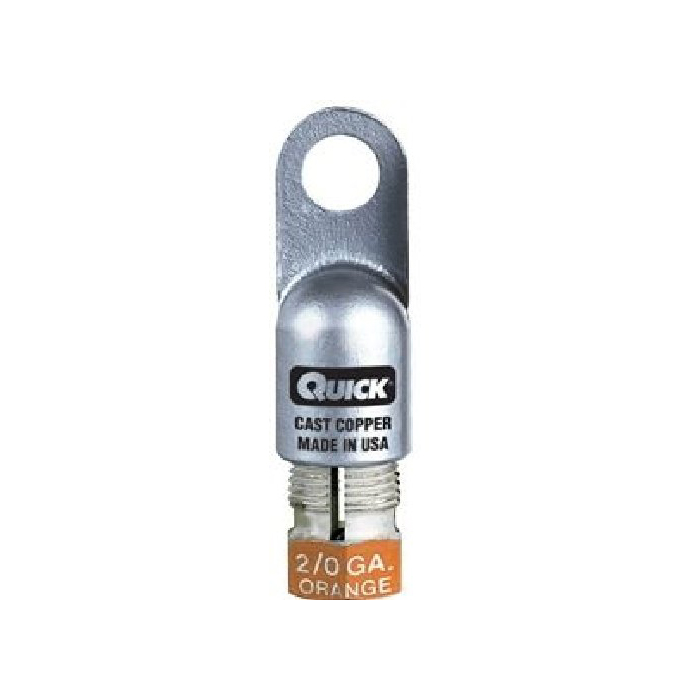 Quick Cable 5810-005H Heavy Walled Compression Lug, 1/2″ Stud, 1/0 Gauge, Tin Plated Copper Alloy, 2.16″ Length X 0.71″ Height (Pack Of 5)