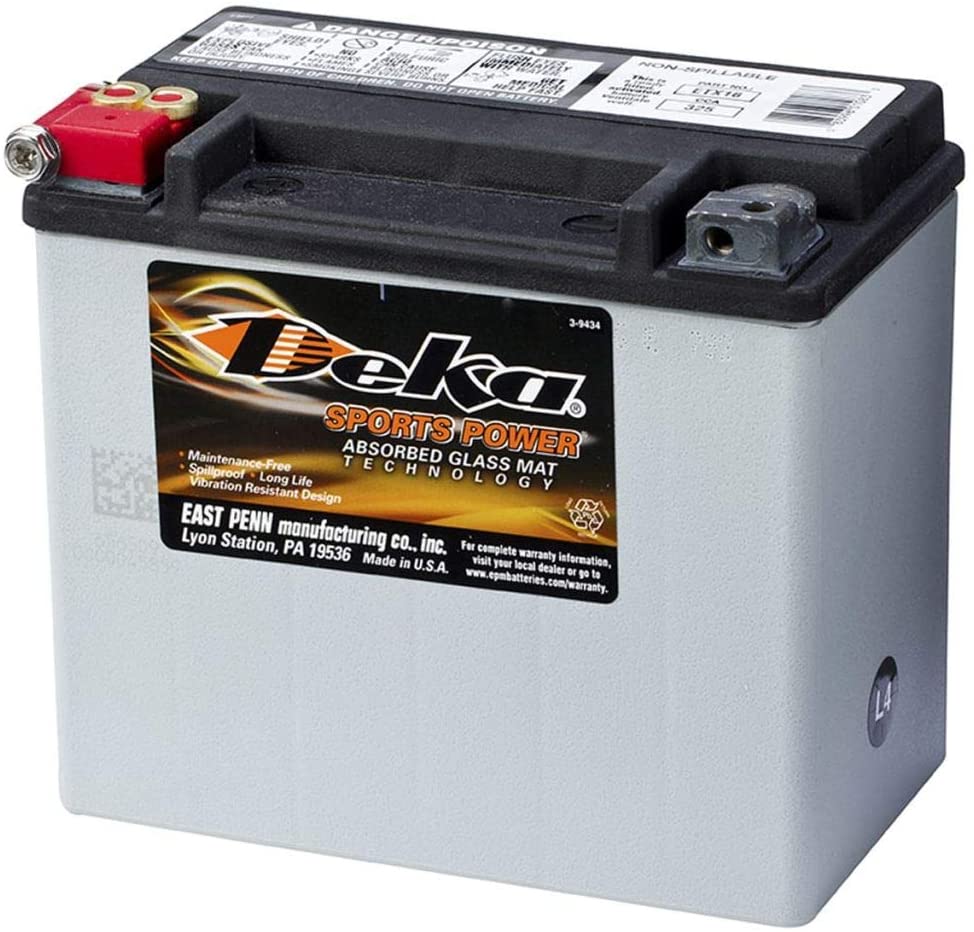 Deka ETX16 12v 325cca AGM Power Sport Battery